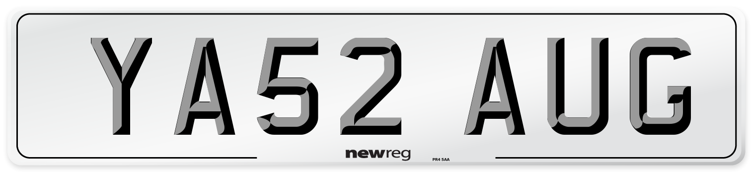 YA52 AUG Number Plate from New Reg